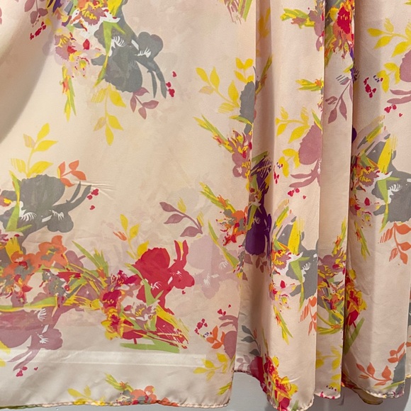 W118 by Walter Baker Blush Pink Abstract Floral Maxi Slip Full Length Flow Dress - Picture 15 of 16